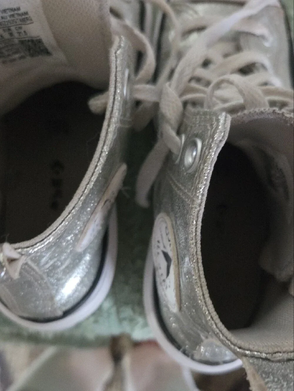 Converse Chuck Taylor All Star Lugged Lift Platform Glitter Canvas High Top Sz 3